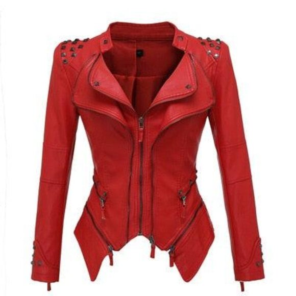Sheryl Women's Moto Real Leather Jacket - Picture 1 of 2